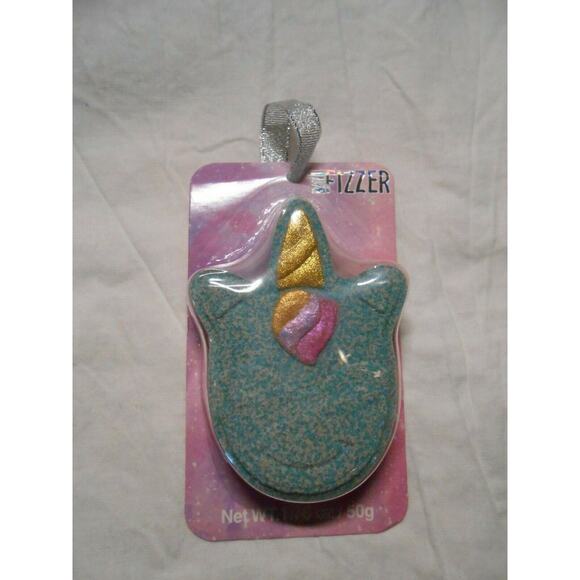 NEW green Unicorn Face Bath Fizzer Bomb Spa 1.76oz Great Girls party favor Gifts - Picture 1 of 4